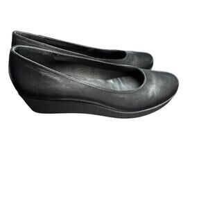 The Flexx Soft Black Leather Comfort Slip On Ballet Flats Size 40 / US 8.5